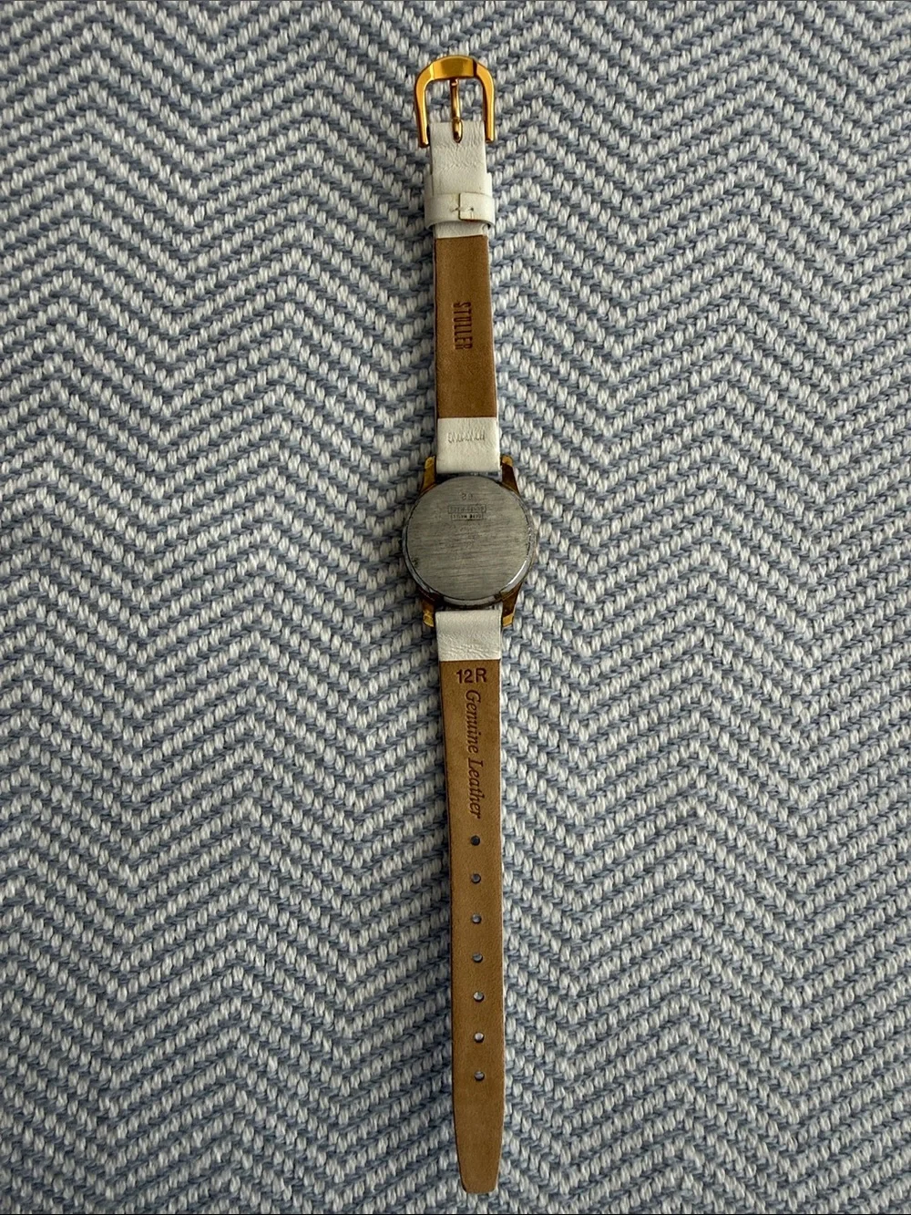 Cinderella White Strap Watch with Blue Dial Detail